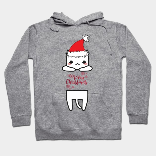 Santa Kitty Christmas Hoodie by TeesFashion